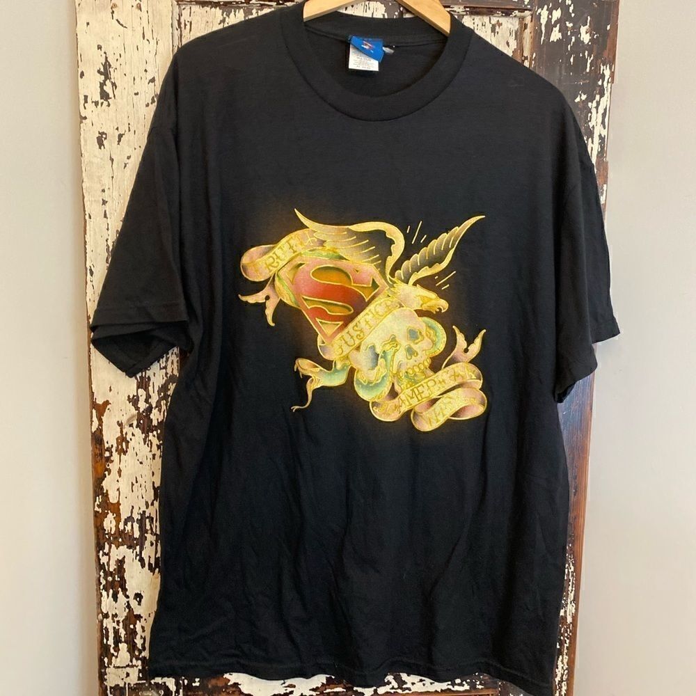 NWT Superman “tattoo” truth/Justice...T-shirt. XL‎
